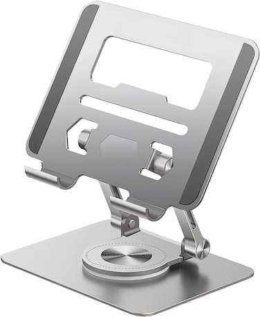 FITTO 360&deg; Rotating T iPad and Phone Stand Holder &ndash; Adjustable Tablet and Smartphone Mount, Universal Desk Stand for Hands-Free Viewing, Compatible with All Devices, Sturdy and Portable