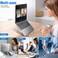 FITTO Adjustable Aluminum Laptop Stand for Desk &ndash; Foldable Portable Riser with ABS+Silicone, Ventilated Cooling, Ergonomic Holder for 10-15.6" Laptops &amp; Tablets, Sturdy &amp; Lightweight