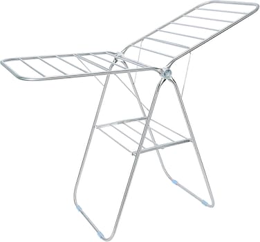 FITTO Heavy Duty Stainless Steel Laundry Rack &ndash; Vertical Folding Drying Stand, Space Saving &amp; Portable, Ideal for Small Areas, No Assembly Needed, 25 Bars for Versatile Drying, Indoor &amp; Outdoor Use