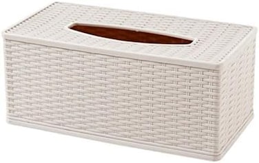 FITTO Elegant Tissue Box Holder &ndash; Stylish PU Leather Cover with Textured Finish &ndash; Fits Standard Tissue Boxes &ndash; Perfect for Home, Office, and Car &ndash; Durable &amp; Easy to Refill
