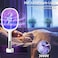 FITTO 3000V Electric Fly Swatter &ndash; 2-in-1 Dual Modes Mosquito Killer &amp; Bug Zapper with USB Rechargeable Base &ndash; Powerful 3-Layer Safety Mesh for Home, Bedroom, Kitchen, Patio