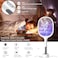 FITTO 3000V Electric Fly Swatter &ndash; 2-in-1 Dual Modes Mosquito Killer &amp; Bug Zapper with USB Rechargeable Base &ndash; Powerful 3-Layer Safety Mesh for Home, Bedroom, Kitchen, Patio