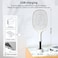 FITTO 3000V Electric Fly Swatter &ndash; 2-in-1 Dual Modes Mosquito Killer &amp; Bug Zapper with USB Rechargeable Base &ndash; Powerful 3-Layer Safety Mesh for Home, Bedroom, Kitchen, Patio