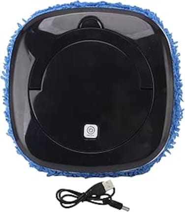 FITTO Automatic Floor Cleaning Robot with Water Tank &ndash; Quiet, Long Battery Life, Zigzag Path, Effective Wet Scrubbing Vacuum and Mop Cleaner