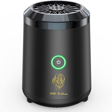 FITTO Mini USB Portable Incense Burner   Arab Bakhoor Electric Aroma Diffuser   Compact and Stylish Incense Holder for Car, Home, Office, and Travel   Ceramic Heating Element with Zinc Alloy Shell
