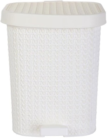 FITTO 8L Bucket with Soft-Close Lid   Stylish and Durable Plastic Bucket for Kitchen, Bathroom, Office   Removable Inner Bucket   Compact Size Waste Basket