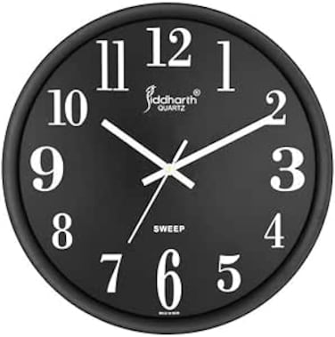 FITTO Wall Clock - Modern Minimalist Silent Quartz Clock, Easy-to-Read Numbers, Perfect for Office, Living Room, Kitchen, or Bedroom - Stylish and Functional Timepiece