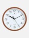 FITTO Wooden Finish Frame Wall Clock - Modern Silent Quartz Clock with Easy-to-Read Numbers   Classic Decorative Timepiece for Home, Office, Living Room, or Kitchen   Durable and Elegant Design