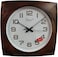 FITTO Elegant Wooden Frame Finish Wall Clock – Classic Design with Silent Quartz Movement – Ideal for Home and Office Décor
