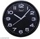 FITTO Sleek Black 25cm Round Wall Clock for Living Room, Bedroom, Kitchen, and Office   Stylish and Minimalist Design   Silent Quartz Movement with Easy-to-Read Numbers