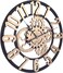 FITTO Elegant Mechanical Design Wall Clock   Classic Retro Style with Exposed Gears   Premium Quality   Ideal for Living Room, Office, or Bedroom   Decorative Timepiece with Vintage Appeal