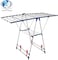 FITTO Winsome Steel Cloth Drying Stand Rack - Heavy-Duty Powder Coated, Rust-Free Laundry Organizer with Slots for Hangers   Foldable and Portable Clothes Drying Stand for Indoor &amp; Outdoor Use