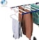 FITTO Winsome Steel Cloth Drying Stand Rack - Heavy-Duty Powder Coated, Rust-Free Laundry Organizer with Slots for Hangers   Foldable and Portable Clothes Drying Stand for Indoor &amp; Outdoor Use