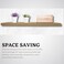 FITTO 40cm &amp; 60cm Floating Wall Shelves, Available in White, Black, Oak Effect, and Brown Finishes - Wall-Mounted Storage Shelf for Bedroom, Living Room, Bathroom, Modern Home Decor