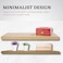 FITTO 40cm &amp; 60cm Floating Wall Shelves, Available in White, Black, Oak Effect, and Brown Finishes - Wall-Mounted Storage Shelf for Bedroom, Living Room, Bathroom, Modern Home Decor