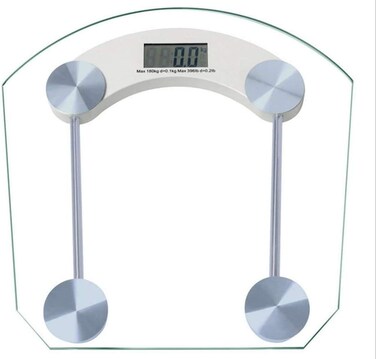 Fitto Body Weighting Scale - Digital Glass Weight Machine, High Precision Electronic Body Weighing Scale, Slim Design with LCD Display, Weight Scale for Home, Fitness, and Health Tracking