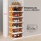 Fitto 6-Layer X-Shape Shoe Rack, Sturdy and Space-Saving Shoe Organizer, 3 Color Variants, Multifunctional Storage for Shoes, Boots, and More, Easy Assembly, Ideal for Entryways,Bedrooms, and Hallways