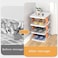 Fitto 6-Layer X-Shape Shoe Rack, Sturdy and Space-Saving Shoe Organizer, 3 Color Variants, Multifunctional Storage for Shoes, Boots, and More, Easy Assembly, Ideal for Entryways,Bedrooms, and Hallways