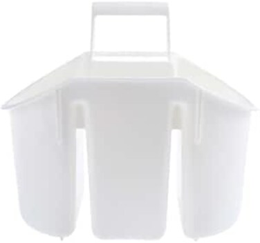 Fitto White Cutlery Case Set &ndash; 3 Durable Plastic Storage Cases with Secure Lids for Forks, Knives, Spoons &ndash; Portable, Compact Utensil Organizer for Home, Office, School Lunch, Travel &amp; Picnic
