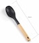 Fitto Smooth Spoon, Nylon Head, BPA-Free, Non-Stick Cooking Utensil with Wooden Handle &ndash; Heat Resistant, Durable, and Safe for All Cookware &ndash; Ideal for Stirring and Serving