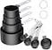 Fitto 8 PCS Measuring Cups and Spoons Set - Stainless Steel Stackable Measuring Cups & Spoons for Dry and Liquid Ingredients, Precise Measurement Tools, Dishwasher Safe, Ideal for Baking & Cooking