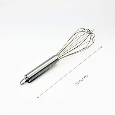 Fitto Stainless Steel Egg Beater Hand Whisk Mixer - Heavy Duty Manual Whisk for Baking, Cooking, Beating Eggs, Mixing Batter, Durable Ergonomic Handle
