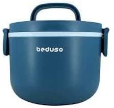 Fitto Blue Single Layer Lunch Box - Durable, Compact, Leak-Resistant, Ideal for Kids &amp; Adults, Perfect for School, Office, and Travel - BPA-Free, Easy-to-Clean, 1-Compartment Design