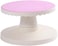 Fitto Pink and White Rotating Cake Stand - 360° Rotating Cake Turntable for Decorating, Frosting, and Display - Non-Slip, Easy-Clean Surface - Ideal for Cakes, Cupcakes, Desserts, Baking Enthusiasts