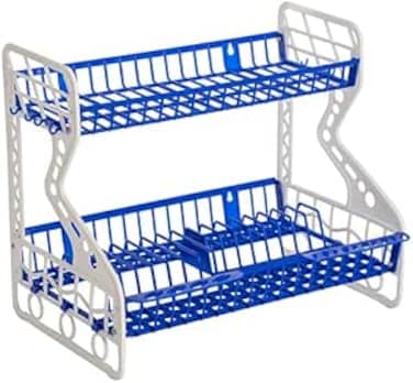 Fitto 2-Tier Kitchen Storage Rack &ndash; Durable and Stylish Organizer for Countertops and Cabinets &ndash; Ideal for Spices, Condiments, and Kitchen Essentials &ndash; Space-Saving Design with Sturdy Construction