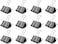 Fitto Binder Clips - Heavy Duty Metal Clamps for Organizing Papers, Files, Office Supplies, and Schoolwork - Durable, Reusable, Ideal for Home, Office, and Classroom Use (12Pcs 51mm, Black)