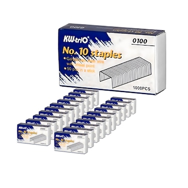 Fitto No. 10 Stapler Pin 1mm, 20 Pack Box &ndash; High-Quality Durable Staples for Efficient Binding &ndash; Ideal for Office, School, and Home Use &ndash; Smooth Insertion and Secure Hold