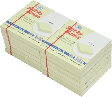 Fitto Sticky Notes, 12 Pack, 3x3 Inches, Self-Stick Notes in Assorted Colors, Repositionable Sticky Notes for Office, Home, School, and Classroom &ndash; 12 Pads of 100 Sheets Each