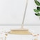 Fitto Broom and Dustpan Set - Heavy Duty Metal Handle, Upright Stand, Long Handle for Easy Sweeping, Compact Design for Home, Office, and Kitchen, Indoor &amp; Outdoor Cleaning Supplies ( Beige )