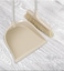 Fitto Broom and Dustpan Set - Heavy Duty Metal Handle, Upright Stand, Long Handle for Easy Sweeping, Compact Design for Home, Office, and Kitchen, Indoor &amp; Outdoor Cleaning Supplies ( Beige )