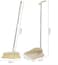 Fitto Broom and Dustpan Set - Heavy Duty Metal Handle, Upright Stand, Long Handle for Easy Sweeping, Compact Design for Home, Office, and Kitchen, Indoor &amp; Outdoor Cleaning Supplies ( Beige )