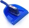 Fitto Blue Dustpan and Brush Set - High-Quality Plastic, Ergonomic Handle, Lightweight, Compact Design for Efficient Cleaning - Indoor & Outdoor Use, Ideal for Home, Office, Garage, and Car