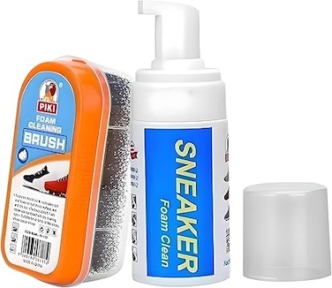 Fitto Shoe Cleaner with Cleaning Brush &ndash; Powerful Stain Remover for Leather, Suede, Canvas &amp; Mesh Shoes &ndash; Gentle Yet Effective Formula &ndash; Ideal for Sneakers, Boots &amp; More &ndash; Portable &amp; Easy to Use