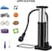 Fitto Mini Bike Pump &ndash; Foot Activated Bicycle Floor Pump, Aluminum Alloy &ndash; Portable, High Pressure, Efficient, Easy to Use, Ideal for Road and Mountain Bikes

