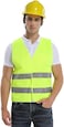 Fitto Reflective Vest - Sleeveless Yellow Working Clothes for Safety   High Visibility Reflective Gear for Construction, Traffic, Road Work, Outdoor Activities, and Night Work