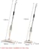 FITTO Water Spraying Sweeper Floor Cleaner - 360&deg; Rotating Carbon Fiber Dust Mop, 300ml Refillable Tank, Waxing Mop with Washable Pad for Efficient Home Cleaning
