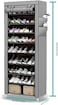 FITTO 10-Tier Foldable Shoe Rack Storage Cabinet - Holds 27 Pairs, Portable Shoe Organizer with Cover, Space-Saving Shoe Storage Box for Bedroom &amp; Closet (155cm X 60cm X 30cm)