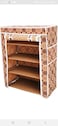 FITTO Cabinet Rack Storage Organizer - 4 Shelves, Durable Non-Woven Fabric for Efficient Home Organization