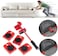 FITTO Furniture Gear Shift Lever Elevator - 5-Piece Heavy-Duty Red Moving Tool Set, Labor-Saving Slider for Easy Furniture and Appliance Transport