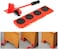 FITTO Furniture Gear Shift Lever Elevator - 5-Piece Heavy-Duty Red Moving Tool Set, Labor-Saving Slider for Easy Furniture and Appliance Transport