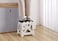 FITTO Folding Step Stool for Children &amp; Adults - Lightweight, Multifunctional Plastic Design in Grey, Durable and Portable for Home, Kitchen, and Outdoor Use
