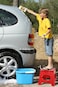 FITTO Folding Step Stool for Children & Adults - Lightweight, Multifunctional Plastic Design in Red, Portable and Durable for Kitchen, Bathroom, and Outdoor Use

