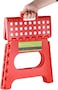 FITTO Folding Step Stool for Children & Adults - Lightweight, Multifunctional Plastic Design in Red, Portable and Durable for Kitchen, Bathroom, and Outdoor Use

