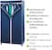 FITTO Wardrobe Storage Organizer &ndash; Breathable Nonwoven Fabric Closet with Zip Closure, Sturdy Metal Frame, Space-Saving Design for Dust-Free Textile Storage, Blue, 75 x 150 x 50 cm
