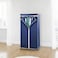 FITTO Wardrobe Storage Organizer &ndash; Breathable Nonwoven Fabric Closet with Zip Closure, Sturdy Metal Frame, Space-Saving Design for Dust-Free Textile Storage, Blue, 75 x 150 x 50 cm
