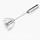 FITTO Stainless Steel Egg Whisk - 12-inch Hand Push Rotary Whisk Blender, Versatile Milk Frother, Efficient Hand Mixer Stirrer for Blending, Whisking, Beating, and Stirring
